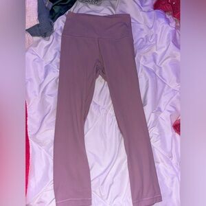 mauve lululemon cropped leggings